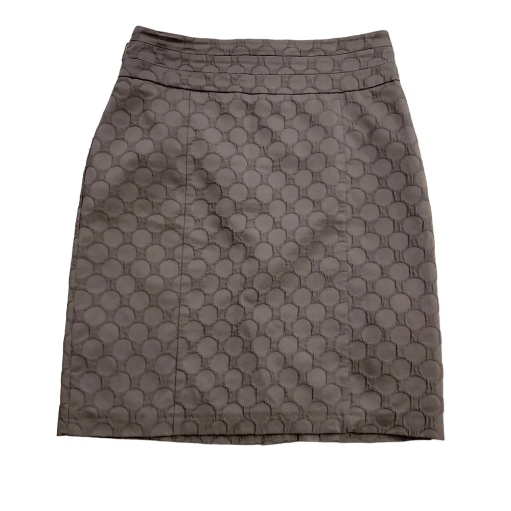 H&M | Gray Circle Print Skirt Size 12 Structured 23 Inch Length - Picture 6 of 13